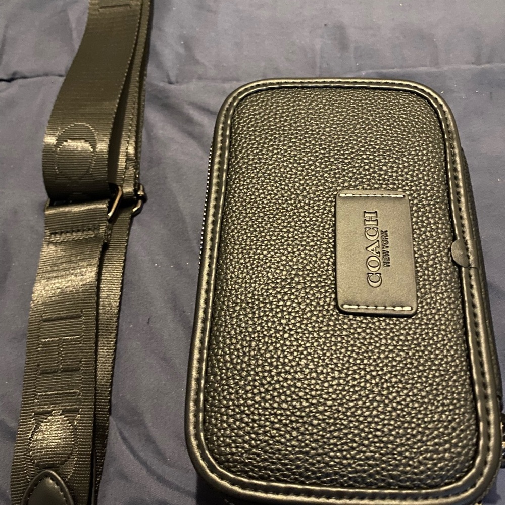 Coach Textured Black Shoulder Bag